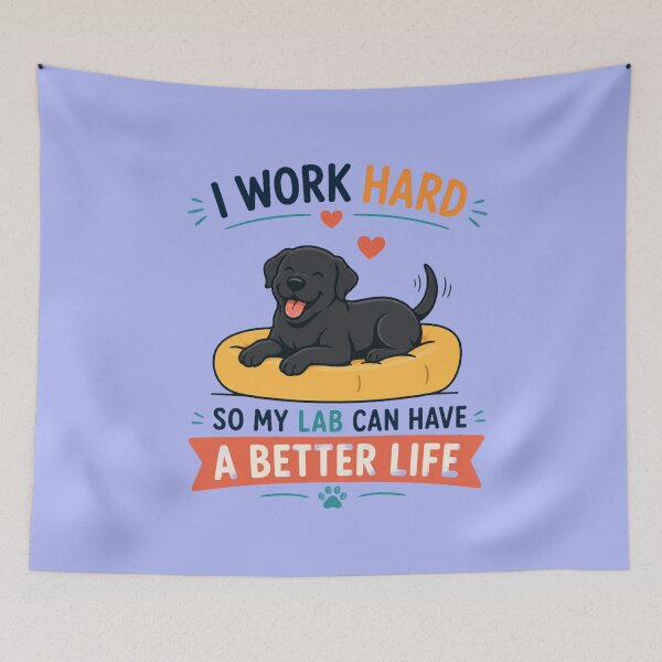 Item preview, I Work Hard So My Lab Can Have A Better Life | Funny Black Labrador Dog Lover Gift designed and sold by Goodthingstree.