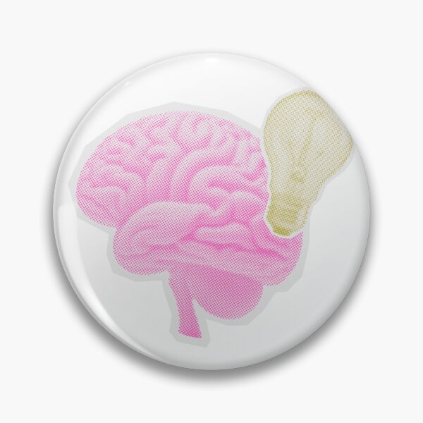 Item preview, “I’ve got an idea!” Brain and Lightbulb collage designed and sold by finchthebard.