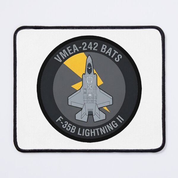 Item preview, USMC VMFA-242 Bats F-35B Lightning II Stealth Fighter Patch designed and sold by CharlieDesings.
