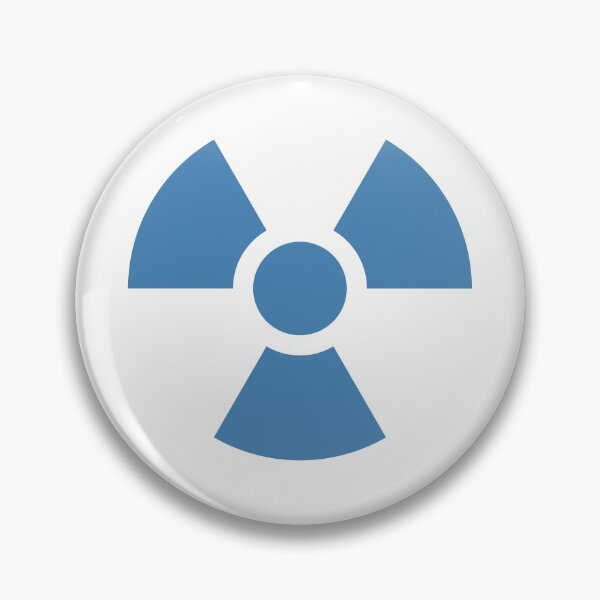 Item preview, Steel Blue Radioactive Warning sign symbol designed and sold by pattern-archive.