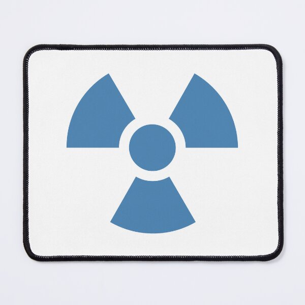 Item preview, Steel Blue Radioactive Warning sign symbol designed and sold by pattern-archive.