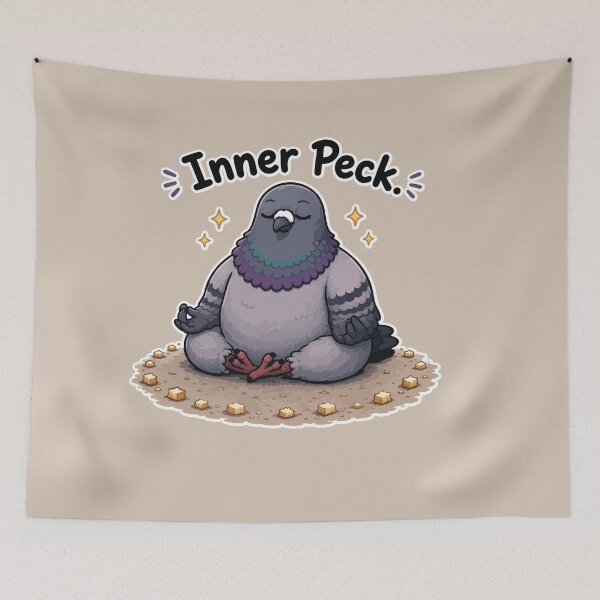 Item preview, Funny Pigeon Sticker – Inner Peck Cartoon Bird designed and sold by SimplePoDesign.