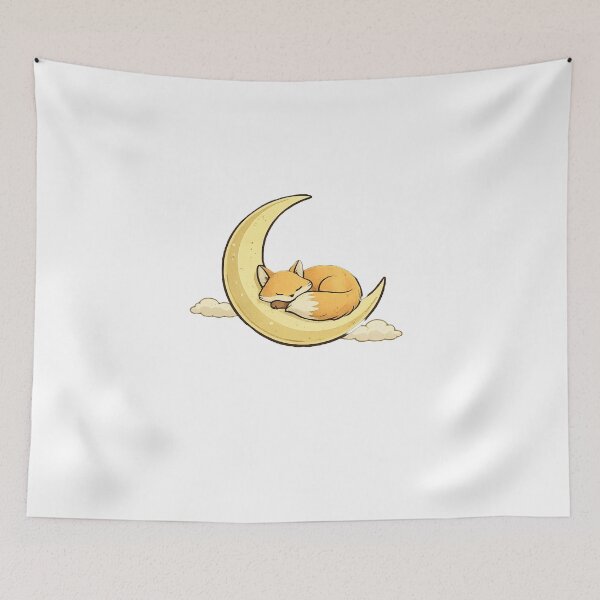 Item preview, Sleeping Fox on Crescent Moon | Cute Fox Moon | Cozy Night Minimalist Illustration | Whimsical Celestial Art designed and sold by Velnox.co.