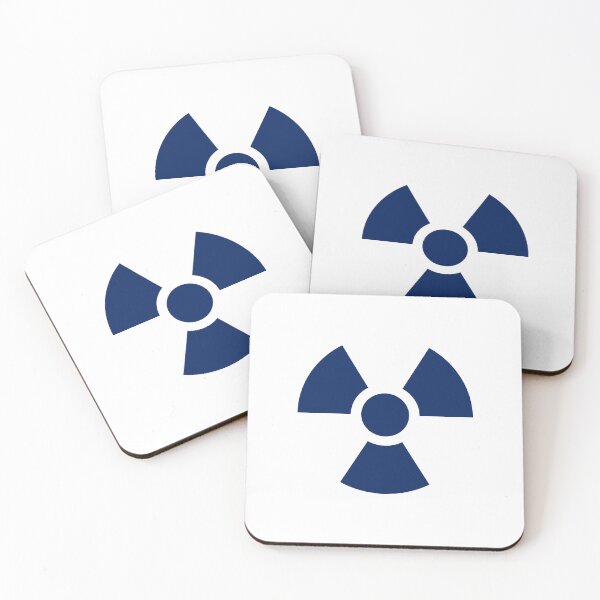 Item preview, Navy Blue Radioactive Warning sign symbol designed and sold by pattern-archive.