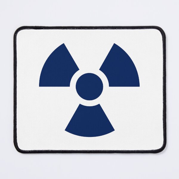 Item preview, Navy Blue Radioactive Warning sign symbol designed and sold by pattern-archive.
