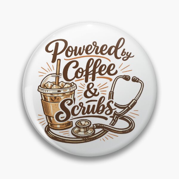 Item preview, Powered by Coffee and Scrubs Minimalist Line designed and sold by teemix.