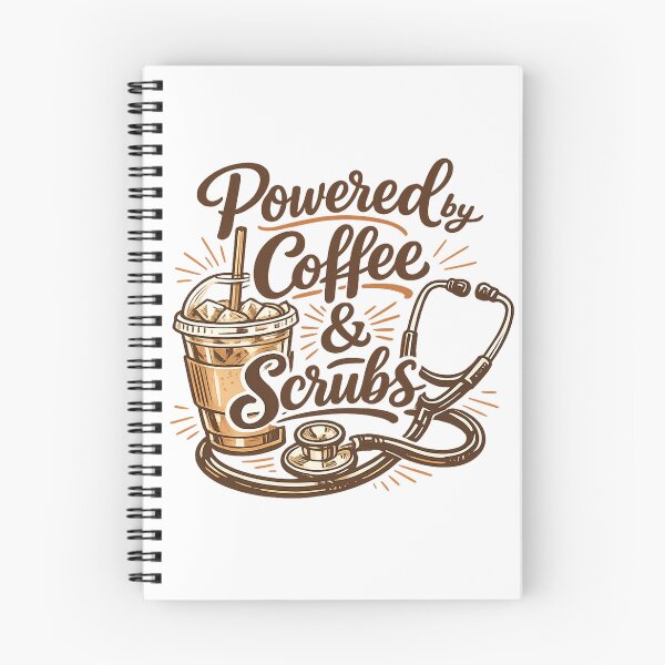 Item preview, Powered by Coffee and Scrubs Minimalist Line designed and sold by teemix.