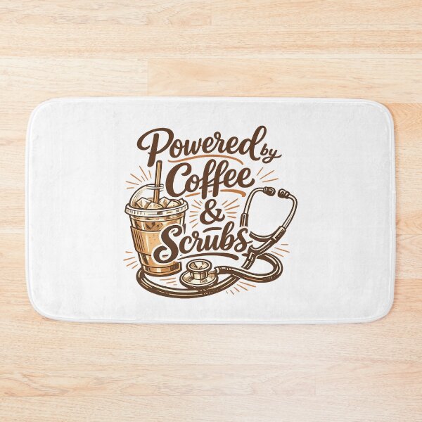 Item preview, Powered by Coffee and Scrubs Minimalist Line designed and sold by teemix.