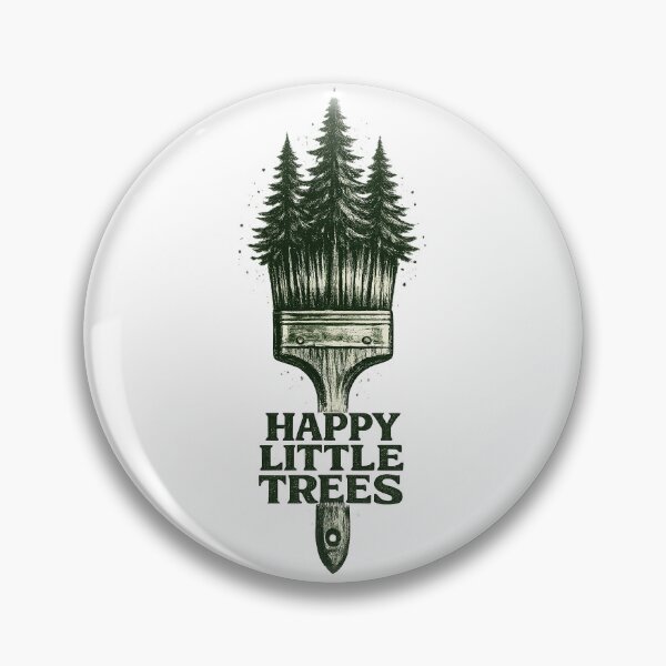Item preview, Bob Ross Happy Little Trees – Vintage Paintbrush Forest designed and sold by karamram.