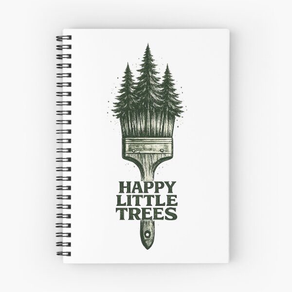 Item preview, Bob Ross Happy Little Trees – Vintage Paintbrush Forest designed and sold by karamram.