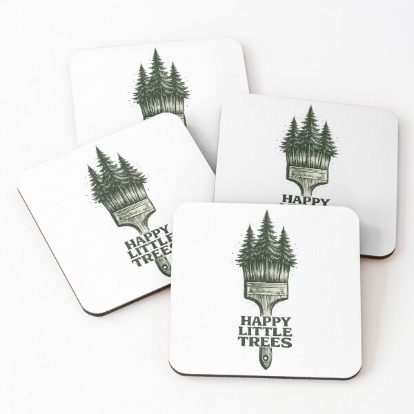 Item preview, Bob Ross Happy Little Trees – Vintage Paintbrush Forest designed and sold by karamram.