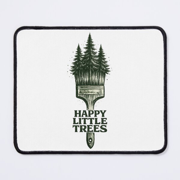 Item preview, Bob Ross Happy Little Trees – Vintage Paintbrush Forest designed and sold by karamram.
