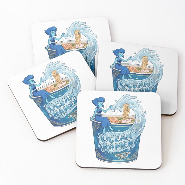 Item preview, Lapis Lazuli Ocean Ramen - Cute Water Wave Noodle Cup designed and sold by 0Zetgest.