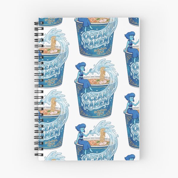 Item preview, Lapis Lazuli Ocean Ramen - Cute Water Wave Noodle Cup designed and sold by 0Zetgest.