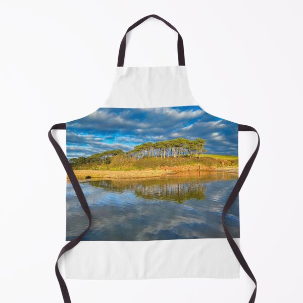 Item preview, Budleigh Salterton Devon – Coastal Pine Trees and River Reflection designed and sold by leonwoods.