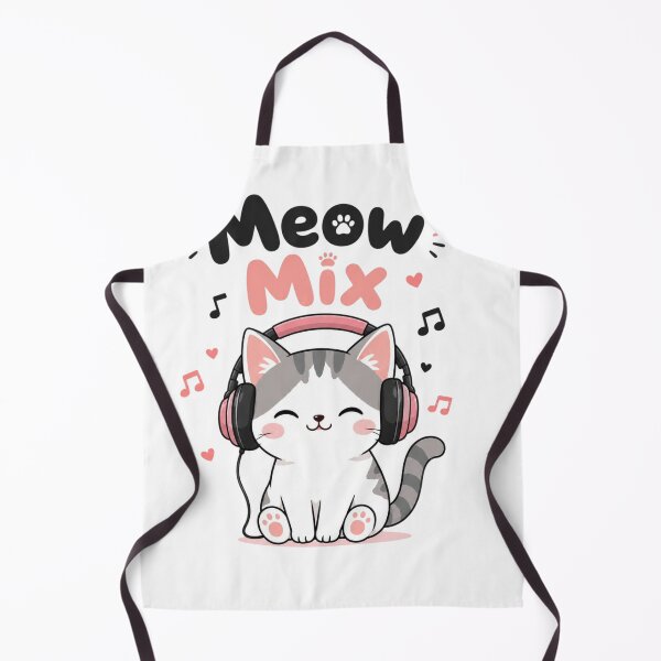 Item preview, Cute Cat with Headphones "Meow Mix" Kawaii Music Lover Sticker | Adorable Kitty DJ Cartoon designed and sold by Sanika arts .