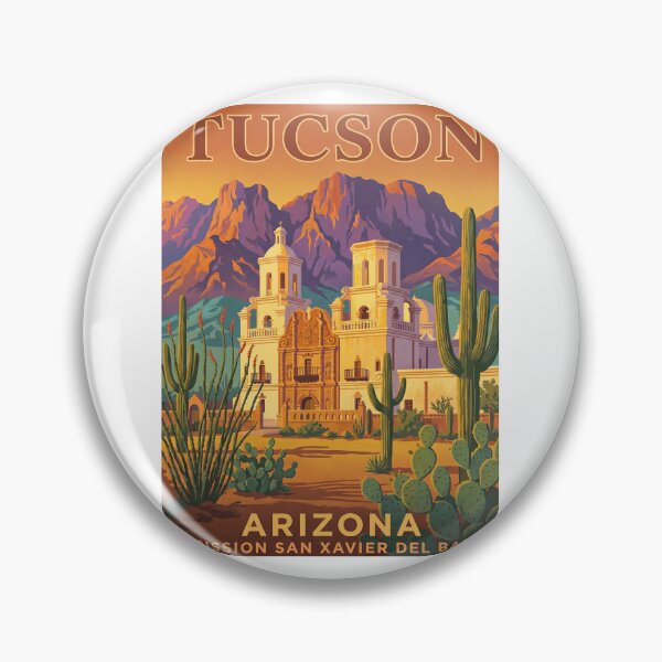 Item preview, Tucson Arizona Mission San Xavier Del Bac Vintage Travel  designed and sold by TeeARTHY.