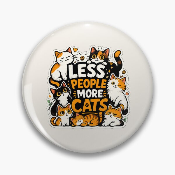 Item preview, Less People More Cats Funny Cat Lover Design designed and sold by Safe Haven Pets.