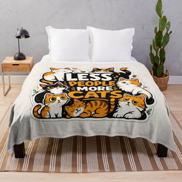 Item preview, Less People More Cats Funny Cat Lover Design designed and sold by Safe Haven Pets.