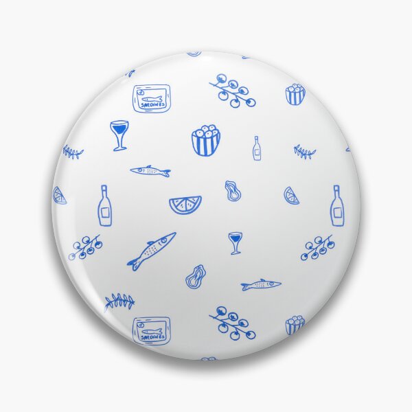 Item preview, Blue Mediterranean Wine and Aperitif Pattern designed and sold by ElizabethCoelho.
