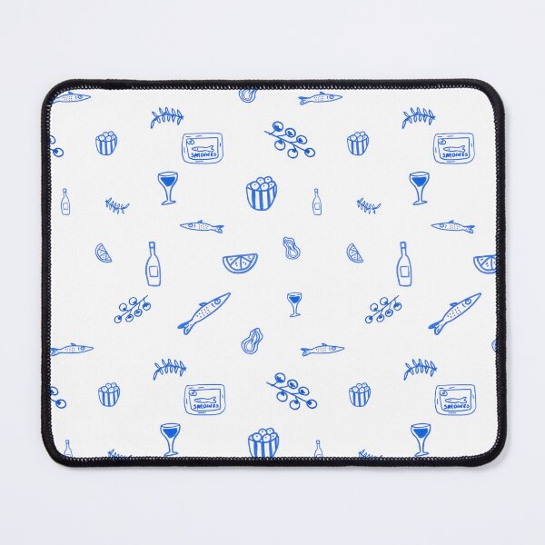 Item preview, Blue Mediterranean Wine and Aperitif Pattern designed and sold by ElizabethCoelho.