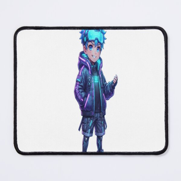 Item preview, Cyber Neon Boy – Futuristic Anime Character designed and sold by AdityaShop18.