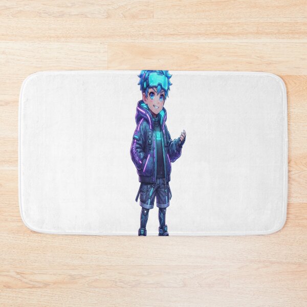 Item preview, Cyber Neon Boy – Futuristic Anime Character designed and sold by AdityaShop18.