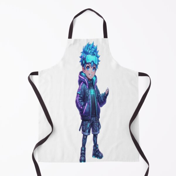 Item preview, Cyber Neon Boy – Futuristic Anime Character designed and sold by AdityaShop18.
