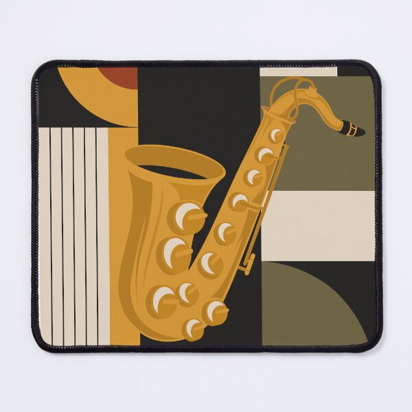 Item preview, Bauhaus Saxophone Art | Minimalist Jazz Print | Mid-Century Modern Geometric Music Print designed and sold by Studio pod Burom.