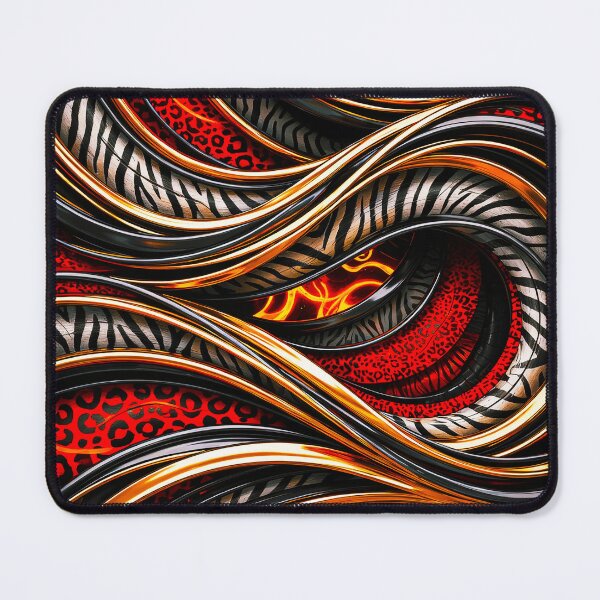 Item preview, Wild Luxe Inferno – Zebra & Leopard Gold Abstract designed and sold by Exodoi.