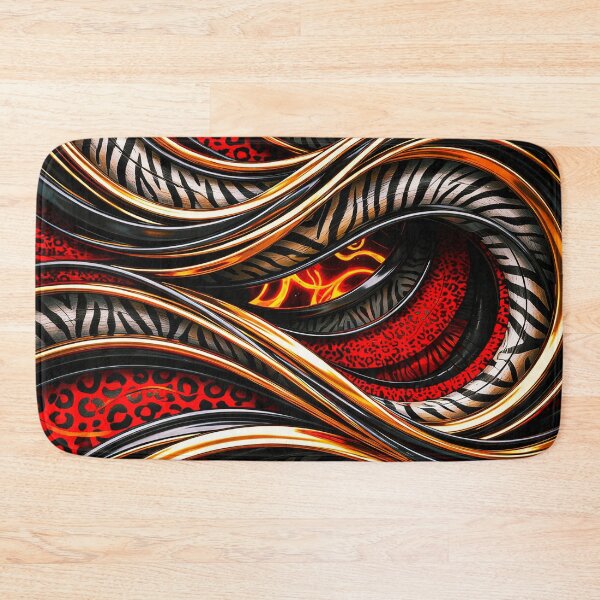 Item preview, Wild Luxe Inferno – Zebra & Leopard Gold Abstract designed and sold by Exodoi.