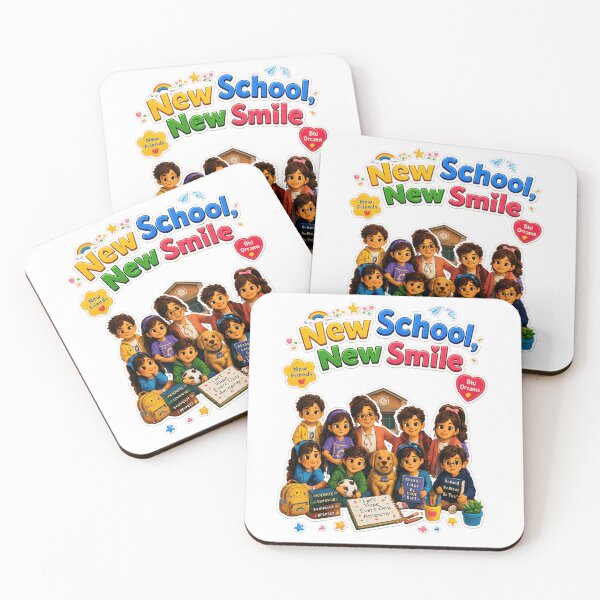 Item preview, New School, New Smile Sticker | Cute Back to School Kids & Teacher Die-Cut Sticker designed and sold by Art Wave Studio.
