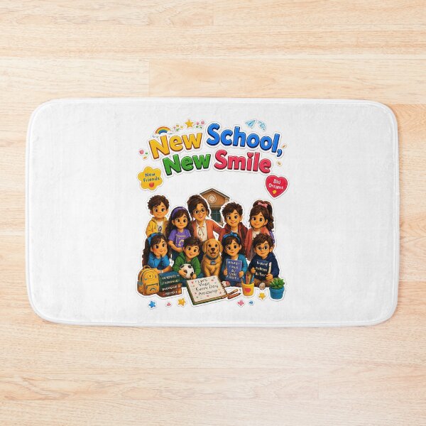 Item preview, New School, New Smile Sticker | Cute Back to School Kids & Teacher Die-Cut Sticker designed and sold by Art Wave Studio.