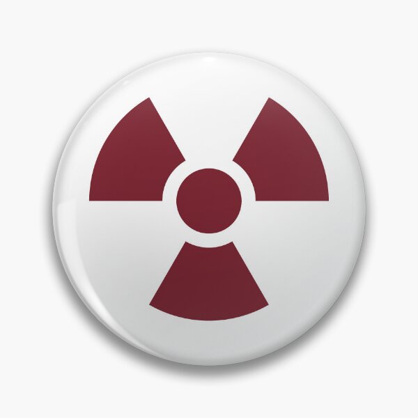 Item preview, Burgundy radioactive symbol designed and sold by pattern-archive.