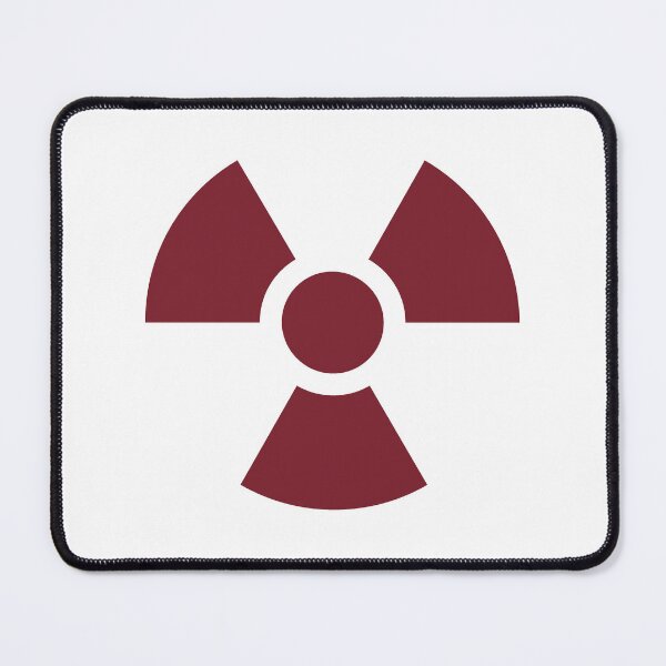 Item preview, Burgundy radioactive symbol designed and sold by pattern-archive.