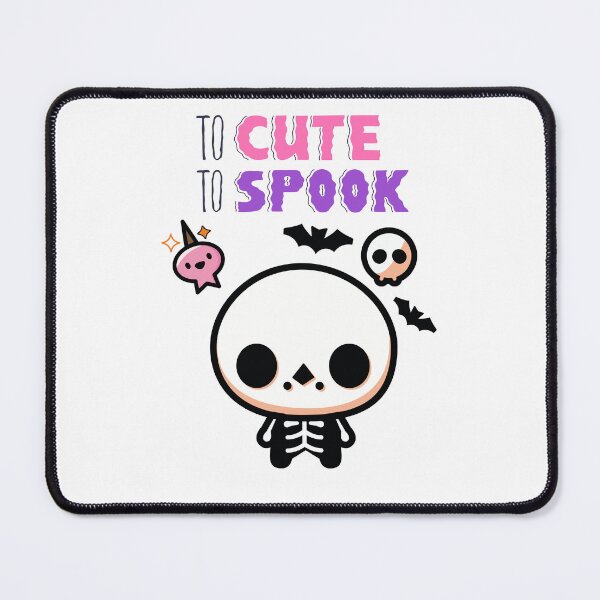 Item preview, Too Cute To Spook Kawaii Skeleton Halloween Art designed and sold by Sela Art .