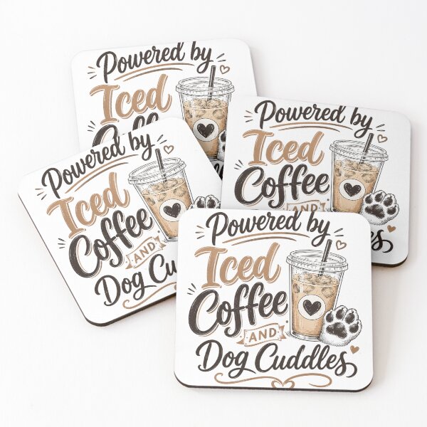 Item preview, Powered by Iced Coffee and Dog Cuddles Cute Aesthetic designed and sold by teemix.