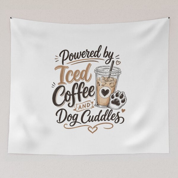 Item preview, Powered by Iced Coffee and Dog Cuddles Cute Aesthetic designed and sold by teemix.