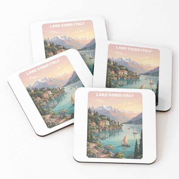 Item preview, Lake Como Italy Vintage Landscape Travel Poster designed and sold by TeeARTHY.