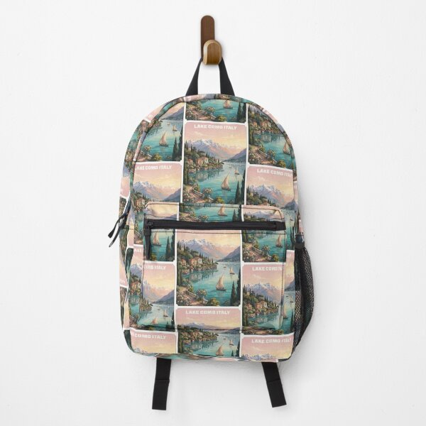 Item preview, Lake Como Italy Vintage Landscape Travel Poster designed and sold by TeeARTHY.