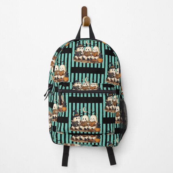 Item preview, Teal Mint Striped Reading Ghosts designed and sold by Roy & Tiffany.