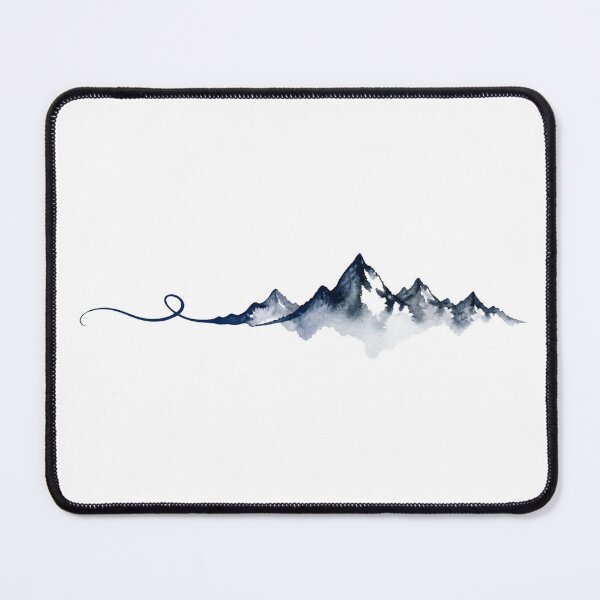 Item preview, Watercolor Mountain Ink Line Art | Poetic Wilderness Climber Tee designed and sold by HOUSE OF VMH.