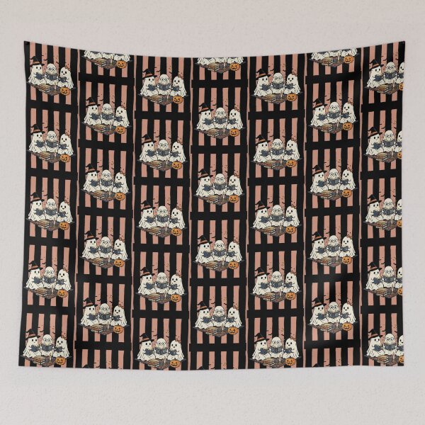 Item preview, Vintage Muted Tone Striped Reading Ghosts designed and sold by Tiffany Roy.