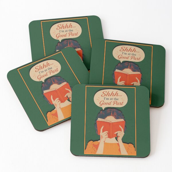 Item preview, Shhh... I'm at the Good Part – Book Lover Reading Book Vintage Retro Illustration designed and sold by StockAnime.