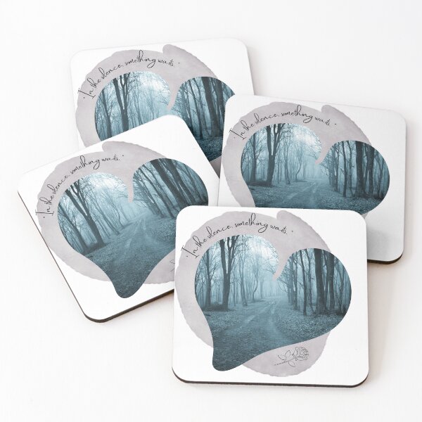 Item preview,  In the silence something waits Trees Dark Academia Quote designed and sold by WildWoodlandWitch.