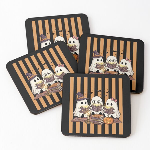 Item preview, Warm Fall Striped Cozy Ghosts designed and sold by Roy & Tiffany.