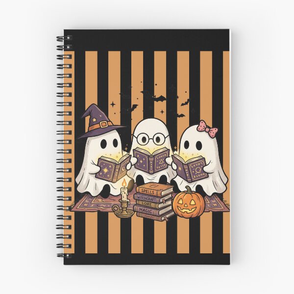 Item preview, Warm Fall Striped Cozy Ghosts designed and sold by Roy & Tiffany.