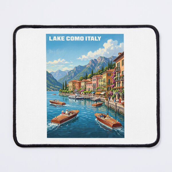 Item preview, Lake Como Italy Vintage Scenic Waterfront   designed and sold by TeeARTHY.
