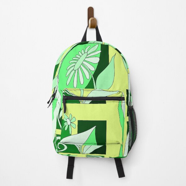 Item preview, Monochromatic Green Retro Geometric Botanical Art designed and sold by laxmanrajart.