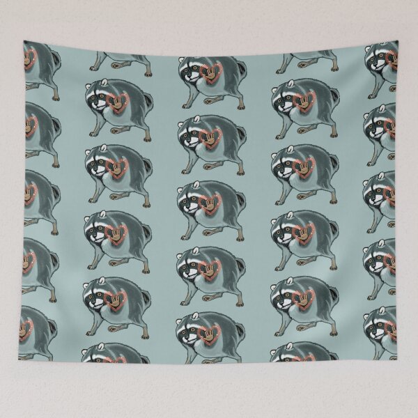Item preview, Jimothy, the Hunchback Raccoon, handpainted picture designed and sold by AK-Hevonen.